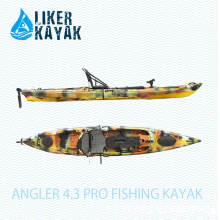 4.3m Kayaks de pesca con motor y asiento y carro 2en1